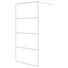 vidaXL Sprchová zástěna walk-in bílá 100 x 195 cm čiré ESG sklo