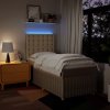 vidaXL Box spring postel s matrací krémová 100 x 200 cm textil