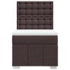 vidaXL Box spring postel s matrací tmavě hnědá 80x200 cm textil
