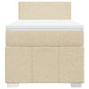 vidaXL Box spring postel s matrací krémová 80 x 200 cm textil