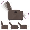 vidaXL Elektrické zvedací polohovací křeslo hnědé umělá kůže