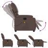 vidaXL Masážní polohovací křeslo hnědé umělá kůže