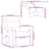 vidaXL Masážní polohovací křeslo taupe textil
