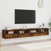 vidaXL Nástěnné TV skříňky 2 ks kouřový dub 100 x 30 x 30 cm kompozit