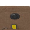 vidaXL Elektrické masážní polohovací křeslo hnědé textil