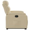 vidaXL Elektrické zvedací polohovací křeslo krémové textil