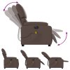 vidaXL Elektrické masážní polohovací křeslo hnědé umělá kůže