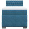 vidaXL Box spring postel s matrací tmavě modrá 80 x 200 cm samet
