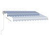 vidaXL Volně stojící automatická markýza 350 x 250 cm modrá/bílá