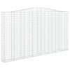 vidaXL Klenuté gabionové koše 2 ks 400x30x220/240cm pozinkované železo