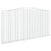 vidaXL Klenutý gabionový koš 400 x 30 x 200/220 cm pozinkované železo