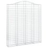 vidaXL Klenuté gabionové koše 3 ks 200x30x220/240cm pozinkované železo