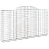 vidaXL Klenuté gabionové koše 5 ks 300x30x160/180cm pozinkované železo