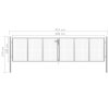 vidaXL Zahradní brána pozinkovaná ocel 400 x 100 cm stříbrná
