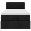 vidaXL Osmanský postel s matrací černá 100x200 cm textil