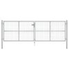vidaXL Zahradní branka pozinkovaná ocel 400 x 125 cm stříbrná