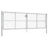 vidaXL Zahradní branka pozinkovaná ocel 400 x 125 cm stříbrná
