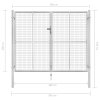 vidaXL Zahradní branka pozinkovaná ocel 306 x 200 cm stříbrná