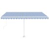 vidaXL Volně stojící automatická markýza 400 x 350 cm modrá/bílá