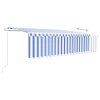 vidaXL Automatická zatahovací markýza s roletou 5 x 3 m modrobílá