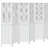 vidaXL Paraván 6dílný bílý masivní dřevo pavlovnie
