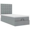 vidaXL Osmanský postel s matrací světle šedá 90x200 cm textil