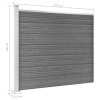 vidaXL Set plotového dílce WPC 872 x 146 cm šedý