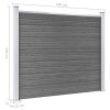 vidaXL Set plotového dílce WPC 872 x 146 cm šedý