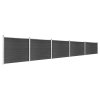 vidaXL Set plotového dílce WPC 872 x 146 cm šedý