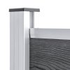 vidaXL Set plotového dílce WPC 872 x 146 cm šedý