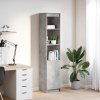 vidaXL Highboard Concrete Grey 37,5x35x180 cm Dřevěná konstrukce