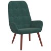 vidaXL Relaxační křeslo tmavě zelené samet