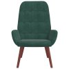 vidaXL Relaxační křeslo tmavě zelené samet