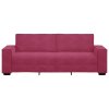 vidaXL 3místná pohovka vínová 220x78x84 cm samet