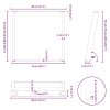 vidaXL Nohy k jídelnímu stolu ve tvaru U, 2 ks, přírodní ocel, 80 x (72-73) cm, ocel