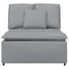 vidaXL Modulární středový modul pohovky s polštáři světle šedá 100 cm