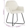 vidaXL Jídelní židle 4 ks krémové samet