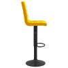vidaXL Barová stolička hořčicově žlutá samet
