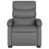 vidaXL Elektrické zvedací polohovací křeslo šedé umělá kůže
