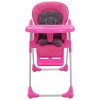 vidaXL Dětská jídelní židlička růžovo-šedá