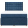 vidaXL Box spring postel s matrací modrá 160x200 cm textil