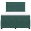 vidaXL Box spring postel s matrací tmavě zelená 140x190 cm samet