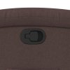 vidaXL Zvedací polohovací křeslo tmavě hnědé textil