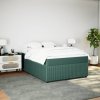 vidaXL Box spring postel s matrací tmavě zelená 140x190 cm samet