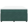 vidaXL Box spring postel s matrací tmavě zelená 140x190 cm samet