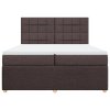 vidaXL Box spring postel s matrací tmavě hnědá 200x200 cm textil