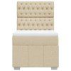 vidaXL Box spring postel s matrací krémová 80 x 200 cm textil