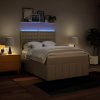 vidaXL Box spring postel s matrací krémová 160x200 cm textil