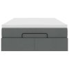 vidaXL Osmanský rám postele s matrací tmavě šedá 120x200cm textil