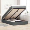 vidaXL Osmanský rám postele s matrací tmavě šedá 120x200cm textil